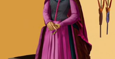 Traje medieval de mujer