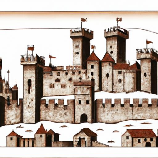 Dibujos de castillos medievales