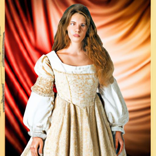 Elegantes trajes medievales mujer lujo