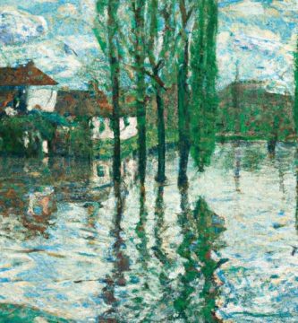 Inundación en port marly por alfred sisley